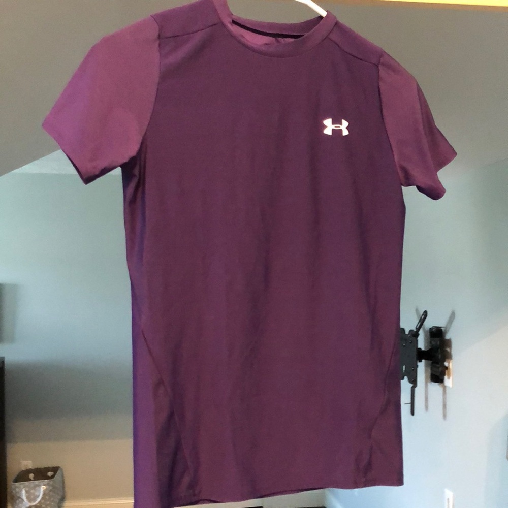 Youth XL Purple Under Armour Heat Gear Top